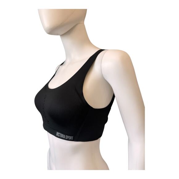 New VICTORIA SECRET VSX Women's Black Angel Max Padded Sports Bra Size 32C - Picture 4 of 6